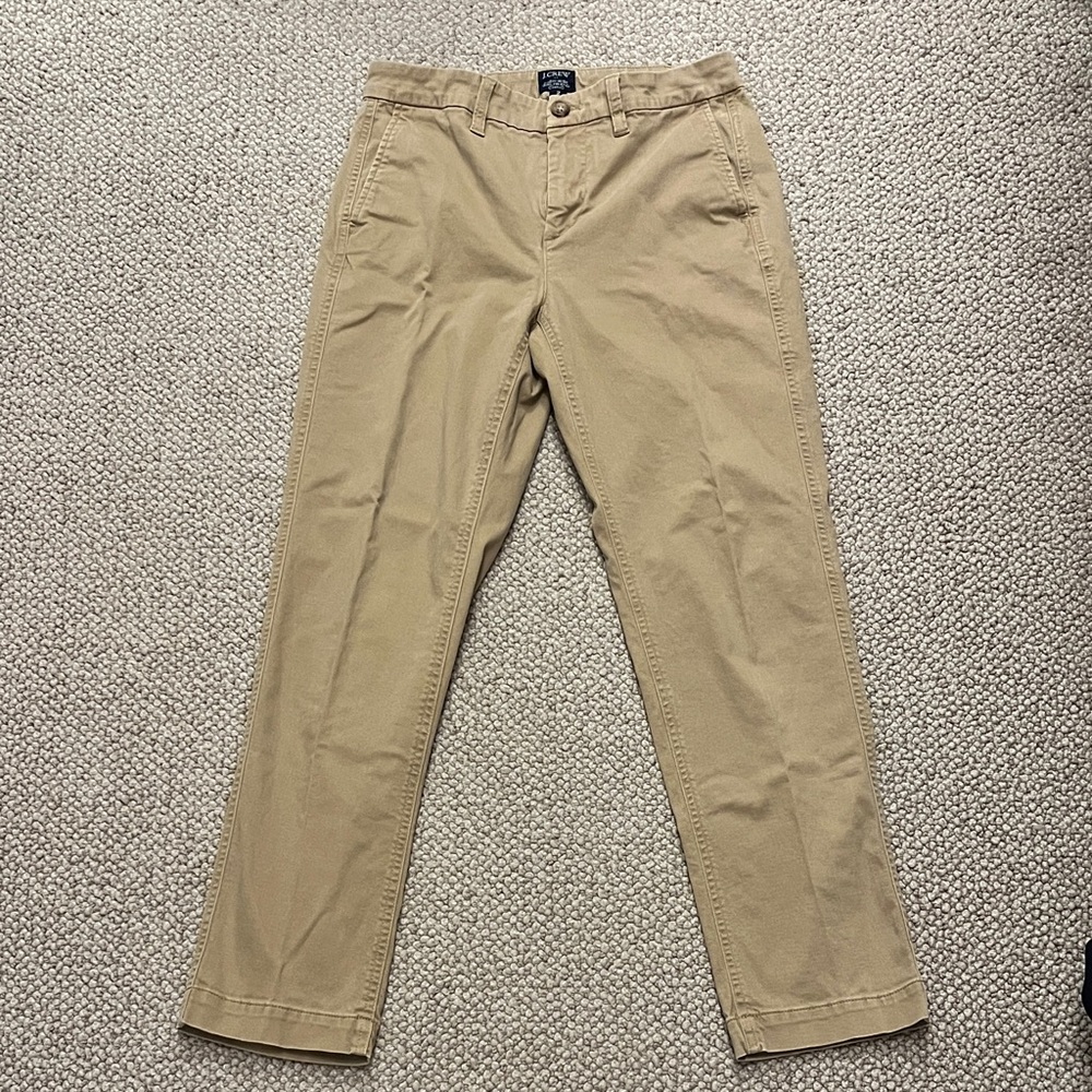 J. Crew High Rise Girlfriend Chino Pants - Khaki - Picture 3 of 13